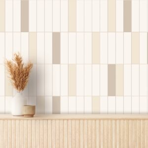 Elegant residential interior featuring a modern wall design using premium ceramic tiles from the American Olean ColorStory Wall collection.