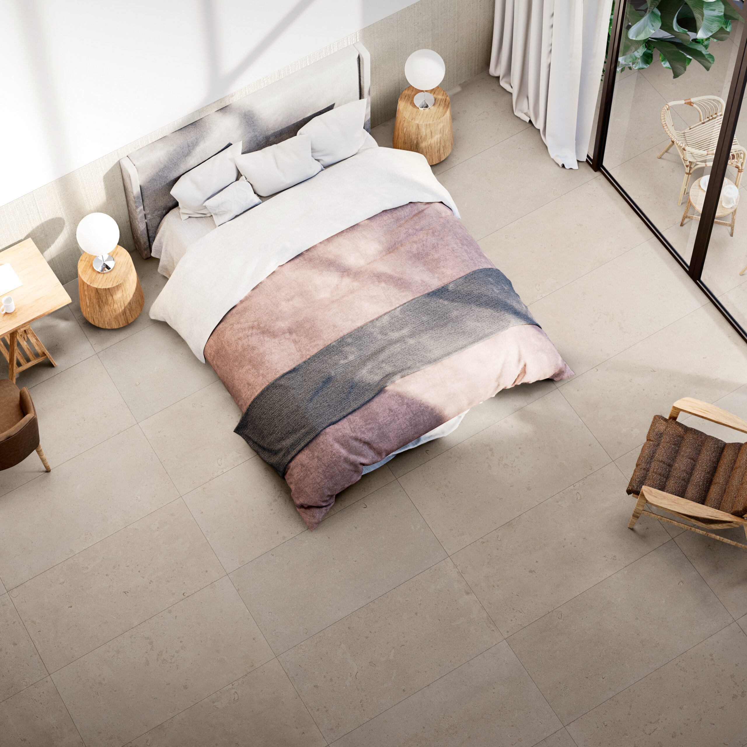 MILE®stone_Lith_Antique Cream_Matte_24x48_Outdoor_24x24