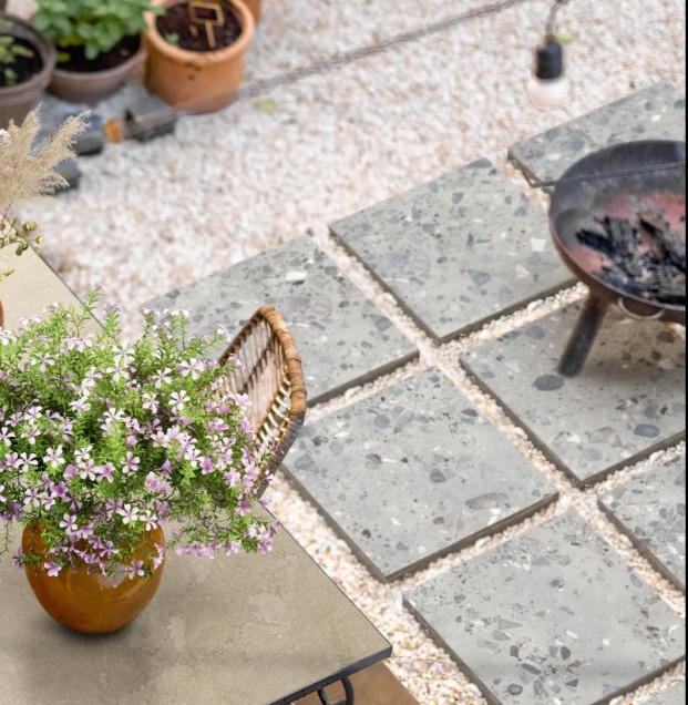 cobblestone paver milestone