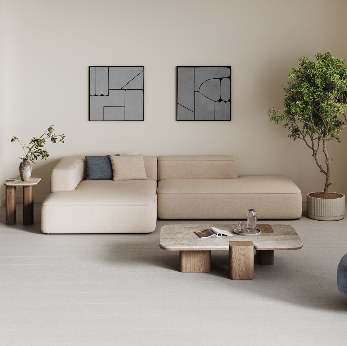 StonePeak Symmetry Morning Mist 12x24 Porcelain Tile
